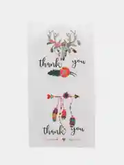 Вишнёвый набор наклеек с надписью "Thank you", "Спасибо"