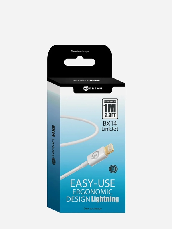 Кабель зарядный Dream BX14 Lightning для Apple iPhone, до 2.4 А
