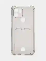 Черный чехол Xiaomi Redmi A1 Plus A2+ Poco C51 Редми А1 Плюс прозрачный с карманом для карты