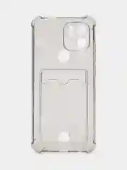 Черный чехол Xiaomi Redmi A1 Plus A2+ Poco C51 Редми А1 Плюс прозрачный с карманом для карты