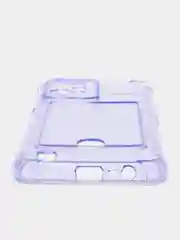 Лавандовый чехол противоударный для Realme C31 / Реалми С31 прозрачный, с карманом для карты