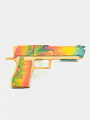 Бирюзовый деревянный пистолет резинкострел CS:GO