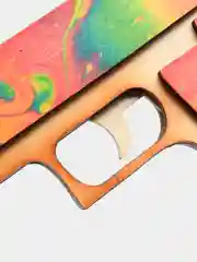 Бирюзовый деревянный пистолет резинкострел CS:GO