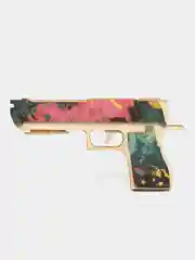 Вишнёвый деревянный пистолет резинкострел CS:GO