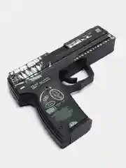 Черный пистолет-резинкострел USP-S ЮСП, деревянный