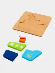 Зеленый пазлы детские объемные,деревянные, развивающая игрушка головоломка,пазл вкладыш,монтессори
