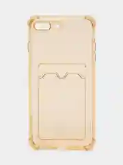 Бронзовый чехол для iPhone 7,8 PLUS с карманом для карт