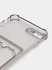 Серый чехол для iPhone 7,8 PLUS с карманом для карт