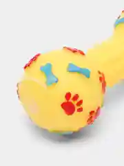Желтый игрушка для собак "Косточка", с пищалкой