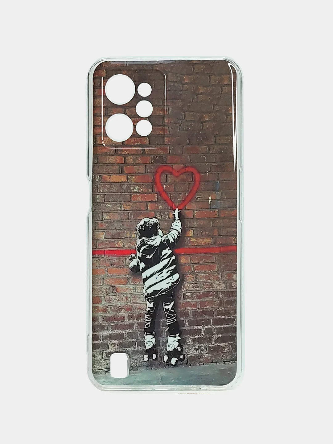Терракотовый чехол Realme C31, C30, C33, силиконовый с рисунком