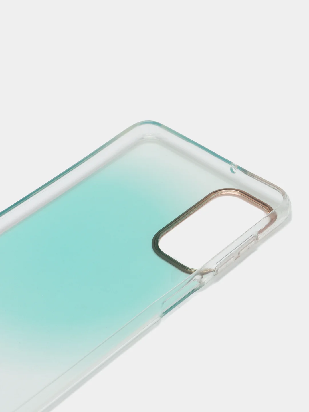 Бирюзовый силиконовый чехол Samsung M52 рисунком,из органического стекла