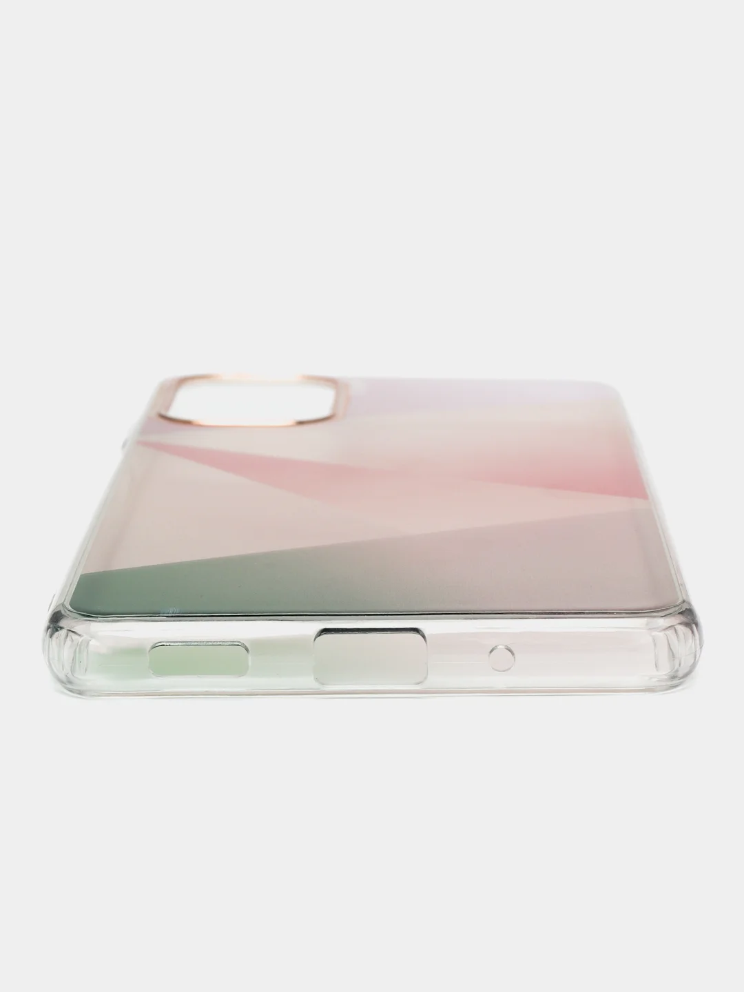 Розовый силиконовый чехол Samsung M52 рисунком,из органического стекла