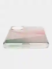Розовый силиконовый чехол Samsung M52 рисунком,из органического стекла