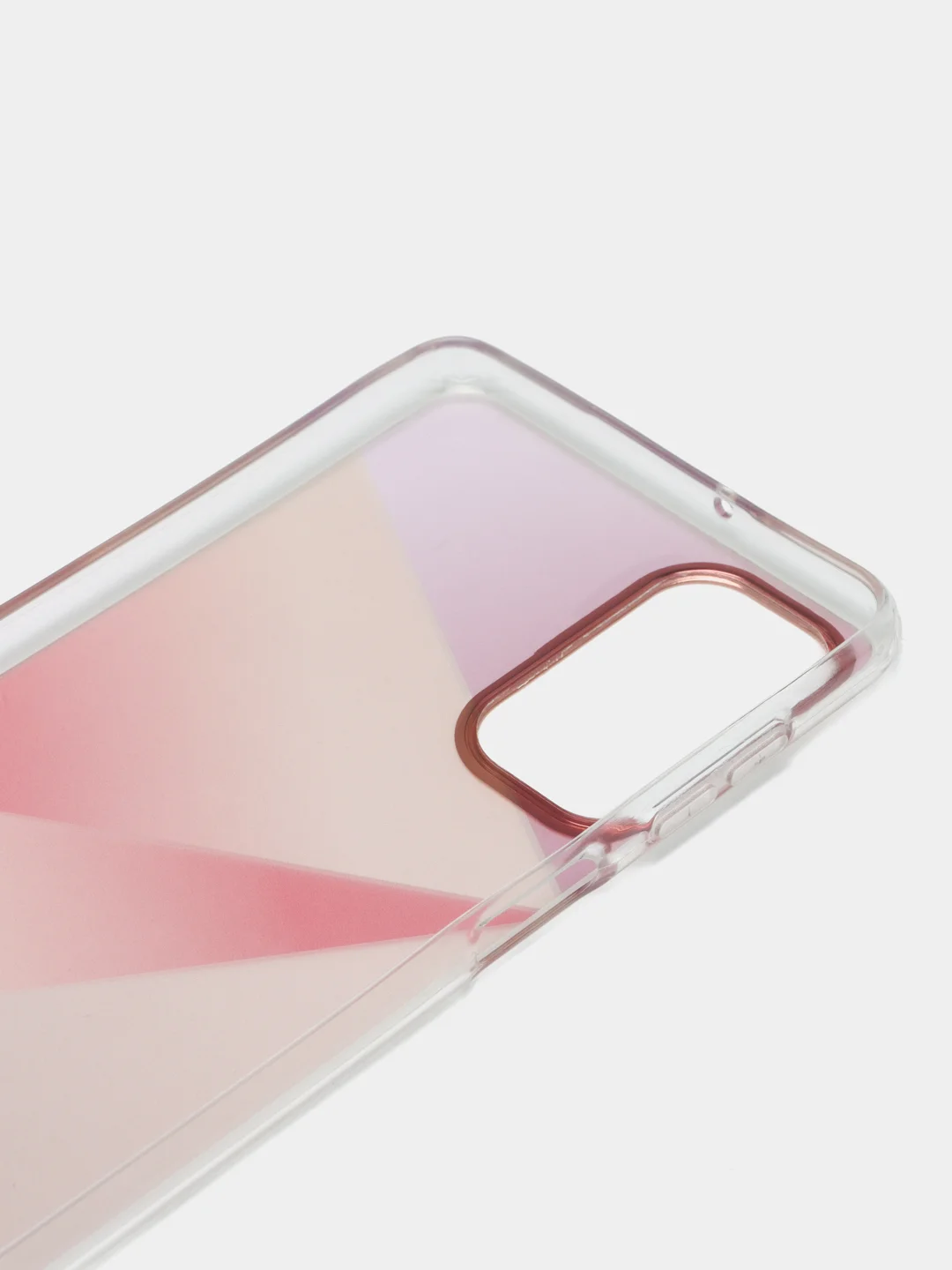 Розовый силиконовый чехол Samsung M52 рисунком,из органического стекла