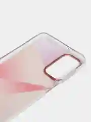 Розовый силиконовый чехол Samsung M52 рисунком,из органического стекла