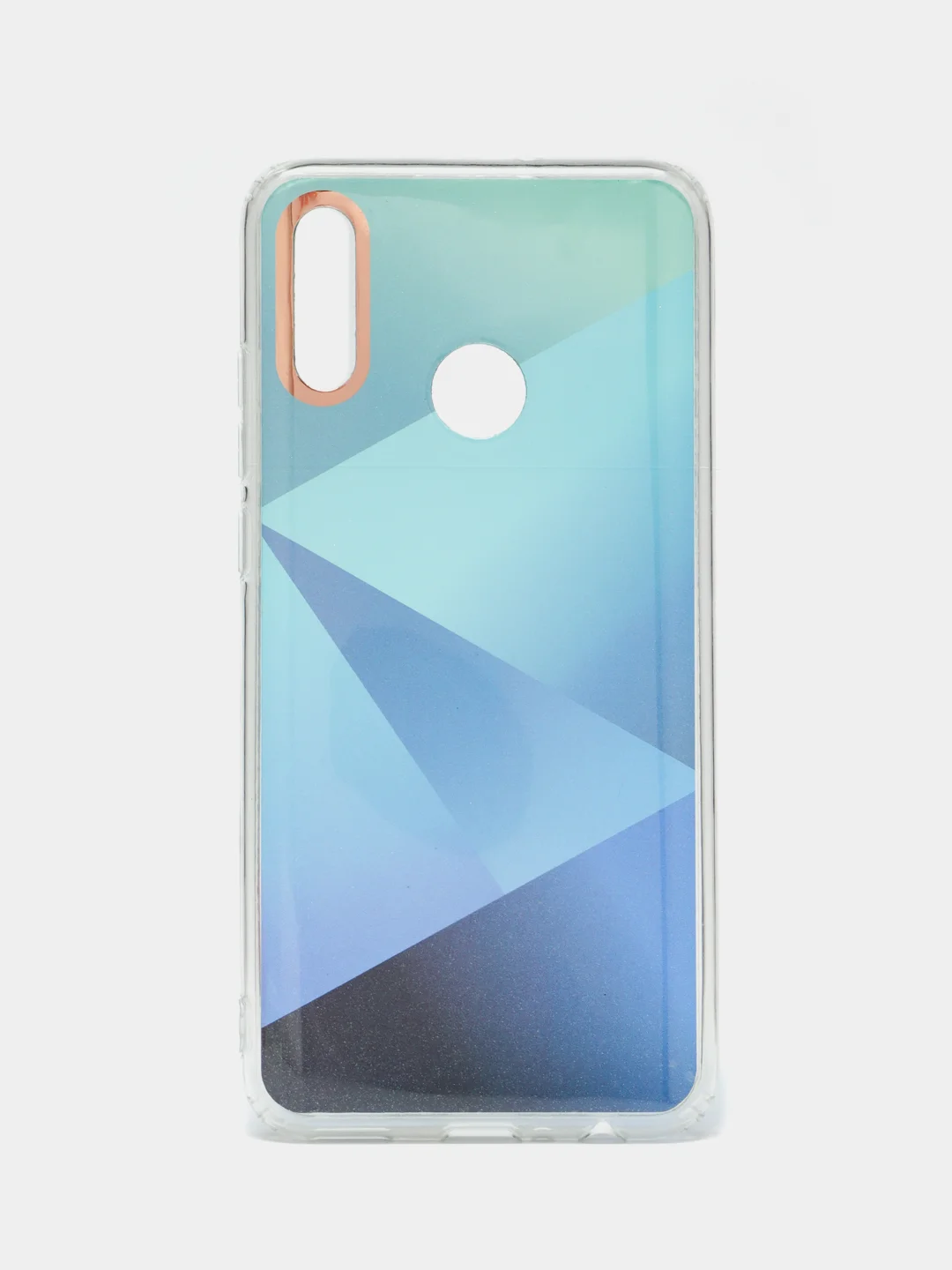Синий силиконовый чехол с защитой камеры для Honor 10 с рисунком,из органического стекла