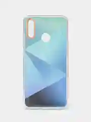 Синий силиконовый чехол с защитой камеры для Honor 10 с рисунком,из органического стекла