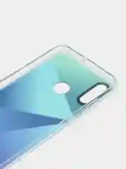 Синий силиконовый чехол с защитой камеры для Honor 10 с рисунком,из органического стекла