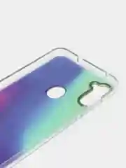 Индиго силиконовый чехол Samsung A11 M11 рисунком,из органического стекла