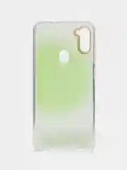 Лайм силиконовый чехол Samsung A11 M11 рисунком,из органического стекла