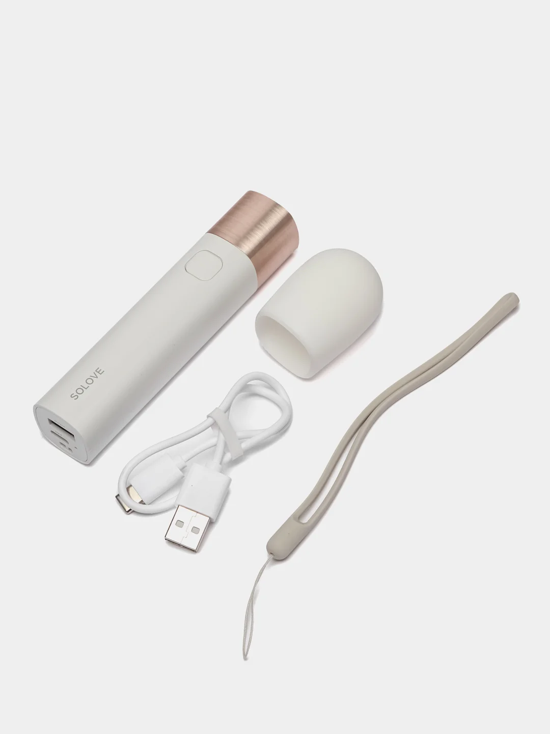 Белый фонарь портативный Xiaomi Solove X3s Portable Flashlight Power Bank