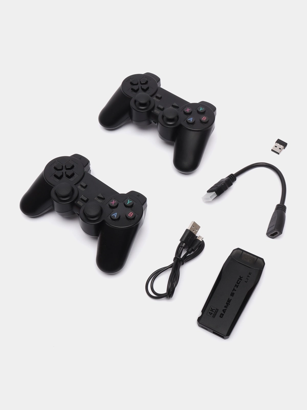 Игровая приставка Game Stick Lite 64 Gb для ТВ, 4k Ultra HD, 2 геймпада, 10000 игр