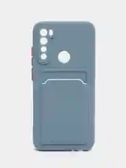 Синий меланж чехол с карманом для карт Xiaomi Redmi Note 8 Pro 9 9A 9C 9T 10 10C 10A 11 Lite 11T Pro