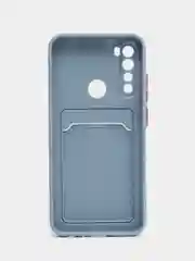 Синий меланж чехол с карманом для карт Xiaomi Redmi Note 8 Pro 9 9A 9C 9T 10 10C 10A 11 Lite 11T Pro