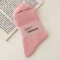 Коралловый хлопковые, однотонные, базовые носки, 36-40
