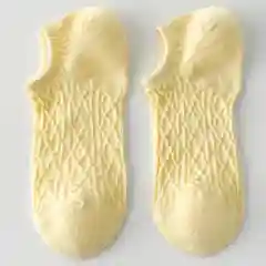 Лимонный однотонные хлопковые носки, подследники , 36-40, хлопок 100%