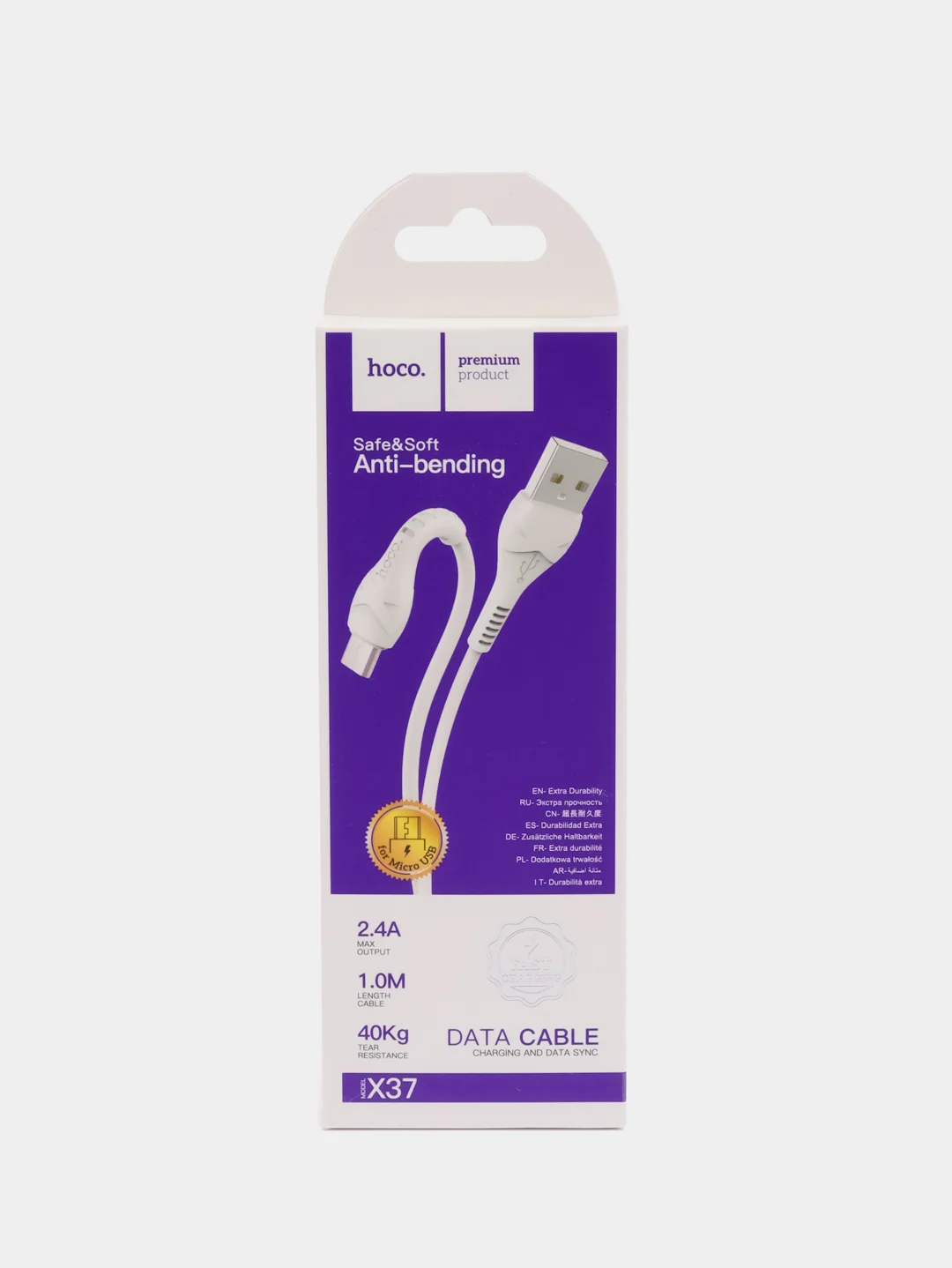 Зарядный кабель HOCO X37, быстрая зарядка, Micro USB, Type-C, Lightning для iPhone
