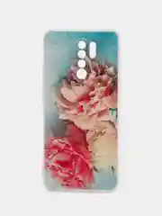 Конфетный силиконовый чехол на Xiaomi Redmi 9 / Сяоми Редми 9 прозрачный, с рисунком, защита камеры