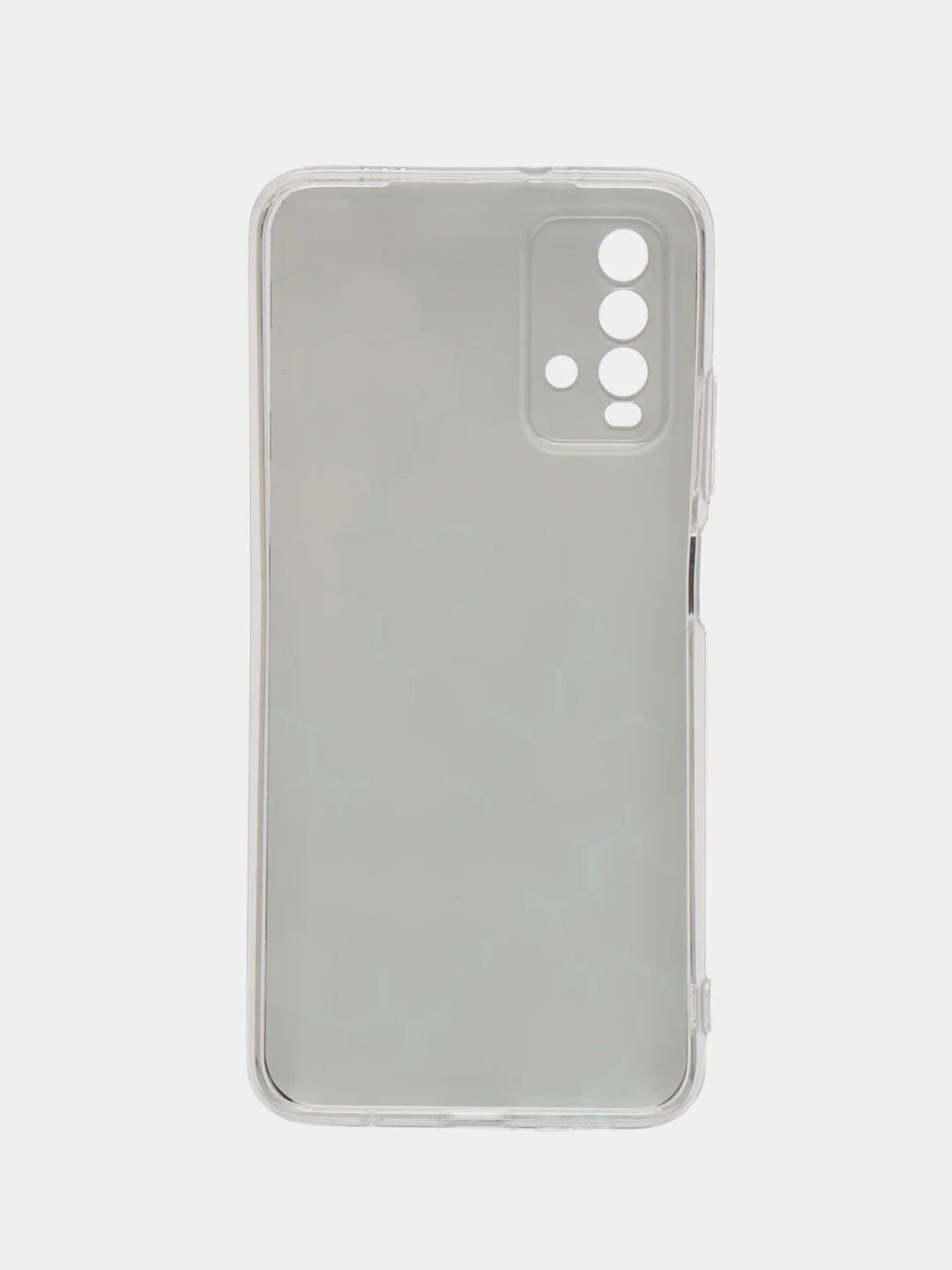 Бирюзовый силиконовый чехол на Xiaomi Redmi 9T / Редми 9Т прозрачный, с рисунком, защита камеры