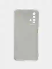 Бирюзовый силиконовый чехол на Xiaomi Redmi 9T / Редми 9Т прозрачный, с рисунком, защита камеры