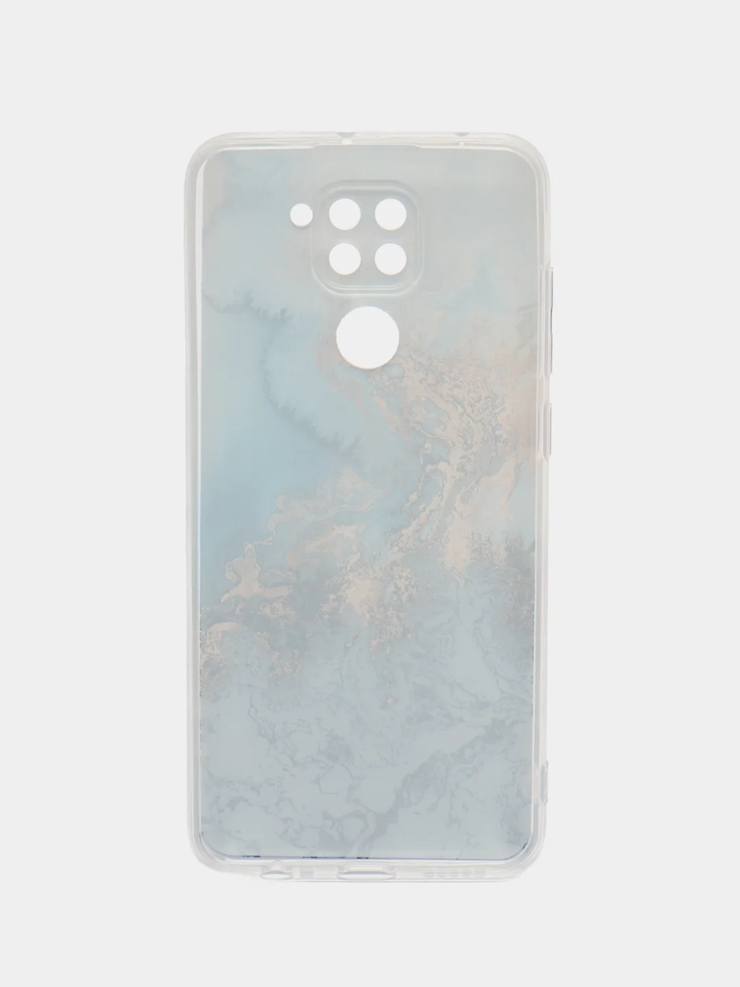 Голубой силиконовый чехол на Xiaomi Redmi 10X/Redmi Note 9 / Сяоми Редми Нот 9/10X прозрачный