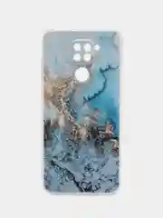 Голубой силиконовый чехол на Xiaomi Redmi 10X/Redmi Note 9 / Сяоми Редми Нот 9/10X прозрачный