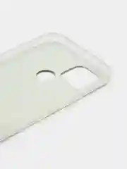 Голубой силиконовый чехол на Oppo Realme C21/Реалми С21 прозрачный, с рисунком, защита камеры