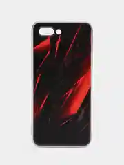 Красный силиконовый чехол на Honor 10 / Хонор 10 прозрачный, с рисунком, защита камеры