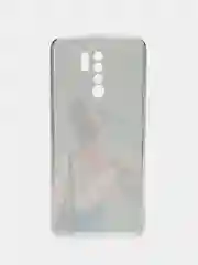 Тёмно-серый силиконовый чехол на Xiaomi Redmi 9 / Сяоми Редми 9 прозрачный, с рисунком, защита камеры