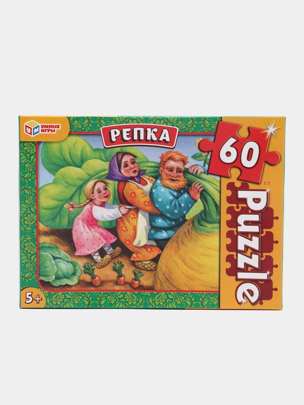 Пазлы классические в коробке "Репка", 60 деталей