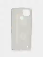 Хром силиконовый чехол на Oppo Realme C21/Реалми С21 прозрачный, с рисунком, защита камеры