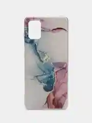 Ледяной силиконовый чехол на Samsung Galaxy A51 / Самсунг А51 прозрачный с рисунком, защита камеры
