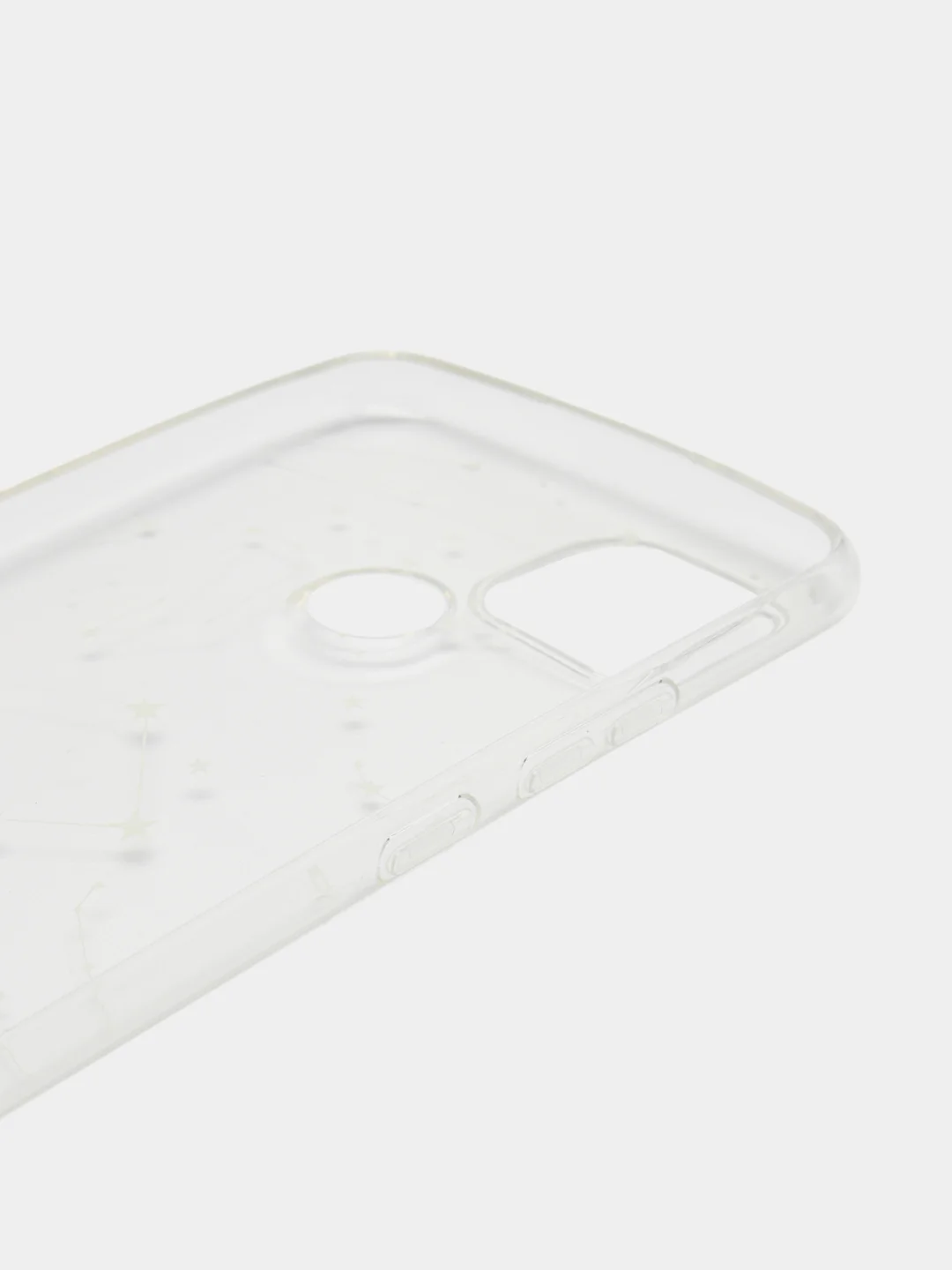 Прозрачный силиконовый чехол на Oppo Realme C21/Реалми С21 прозрачный, с рисунком, защита камеры