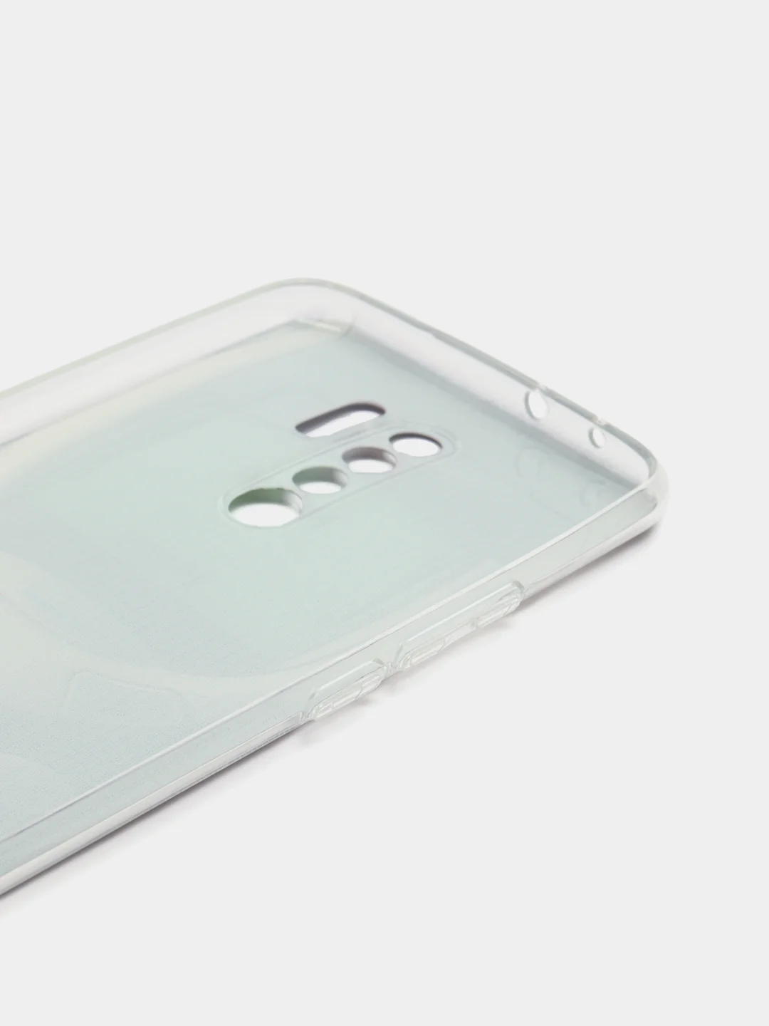 Угольный силиконовый чехол на Xiaomi Redmi 9 / Сяоми Редми 9 прозрачный, с рисунком, защита камеры