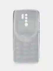 Угольный силиконовый чехол на Xiaomi Redmi 9 / Сяоми Редми 9 прозрачный, с рисунком, защита камеры