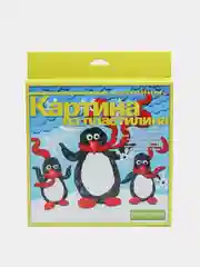Набор для детского творчества. Лепка картины из пластилина Пингвины. Hobby Time