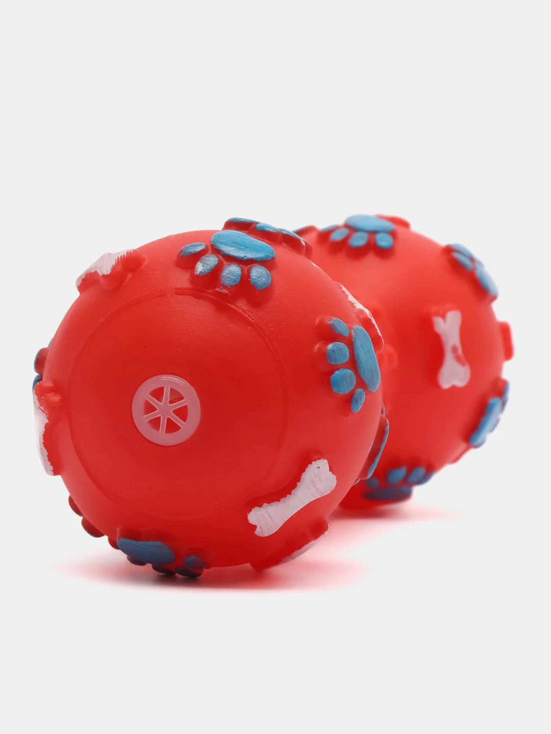Красный игрушка жевательная пищащая "Кость для массажа", 13*4,5*4,5 см Игрушки для собак Косточка