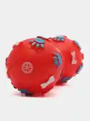 Красный игрушка жевательная пищащая "Кость для массажа", 13*4,5*4,5 см Игрушки для собак Косточка
