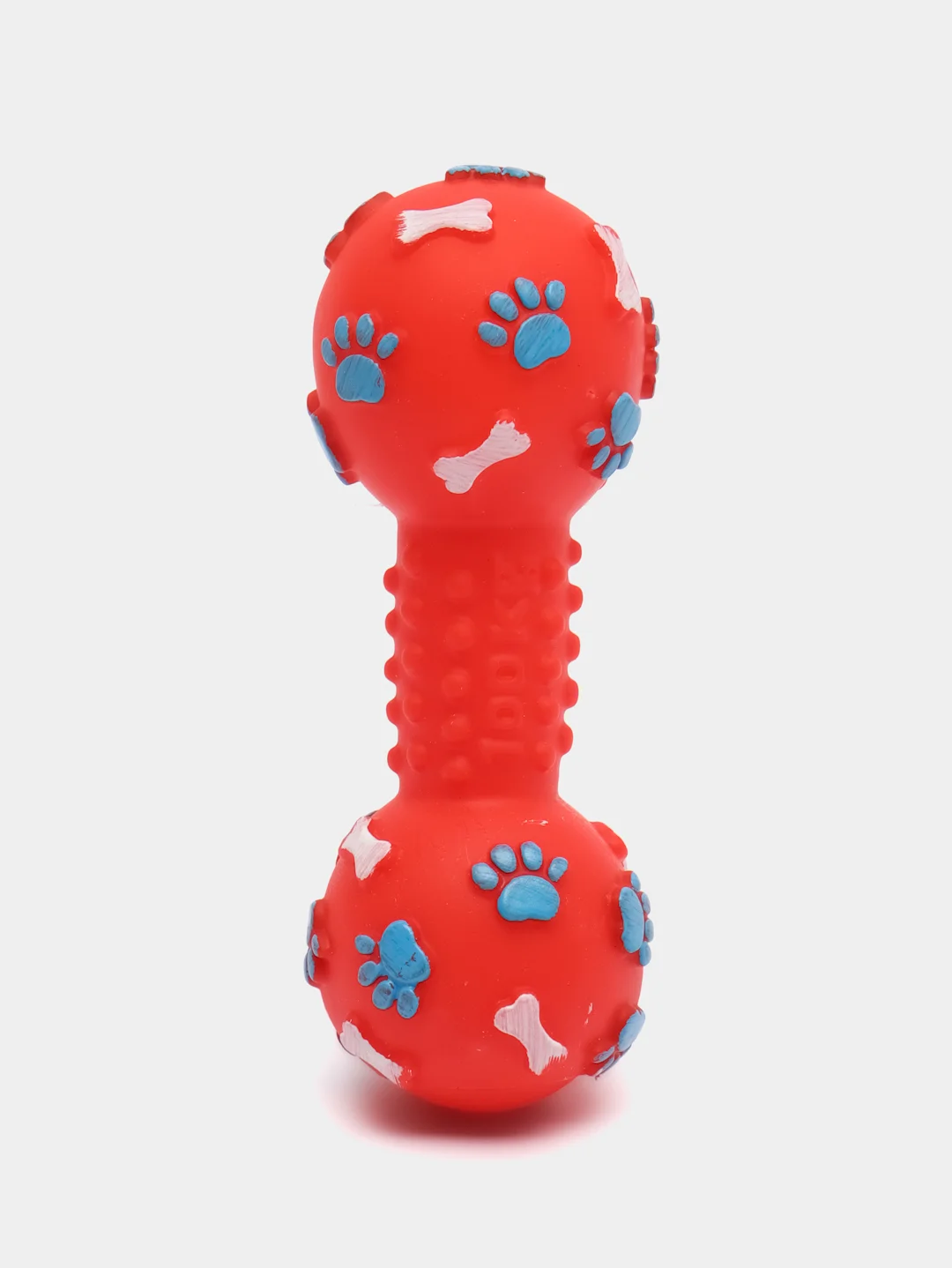 Красный игрушка жевательная пищащая "Кость для массажа", 13*4,5*4,5 см Игрушки для собак Косточка