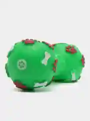 Зеленый игрушка жевательная пищащая "Кость для массажа", 13*4,5*4,5 см Игрушки для собак Косточка